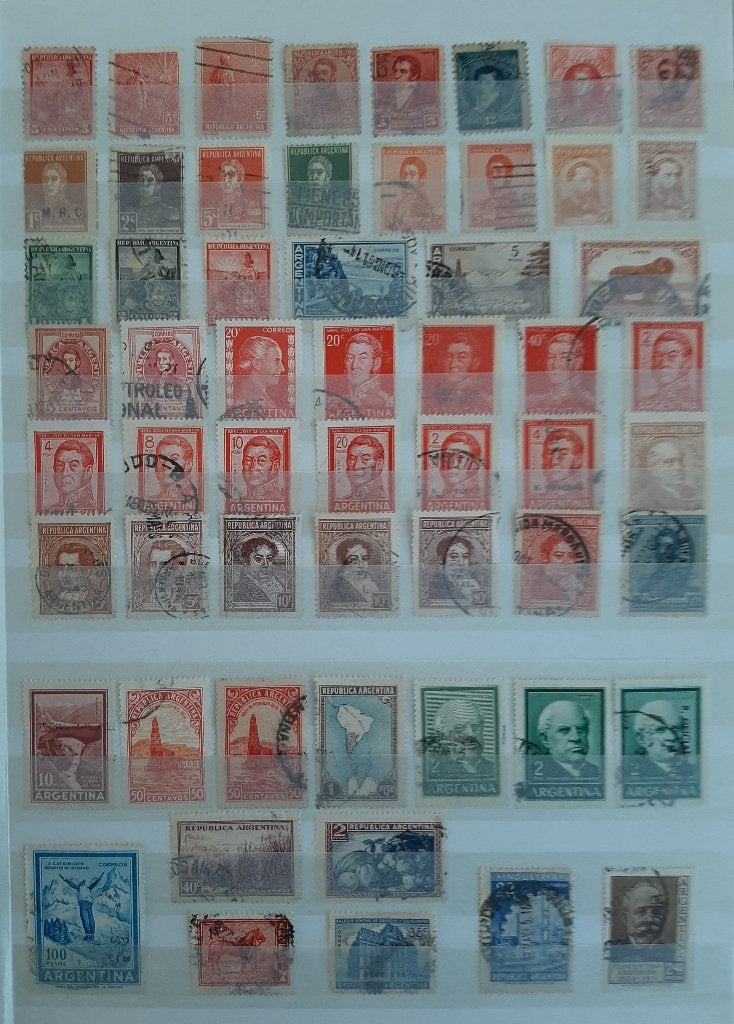 2 Kaarten Oude Klassieke Postzegels Argentinië Nr. 7, Ophalen, Zuid-Amerika