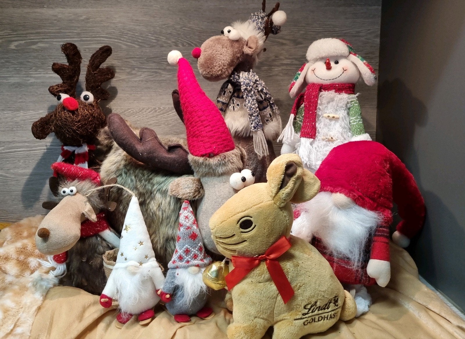 partij met 3kg kerst knuffels decoraties, Diversen, Verzenden, Zo goed als nieuw