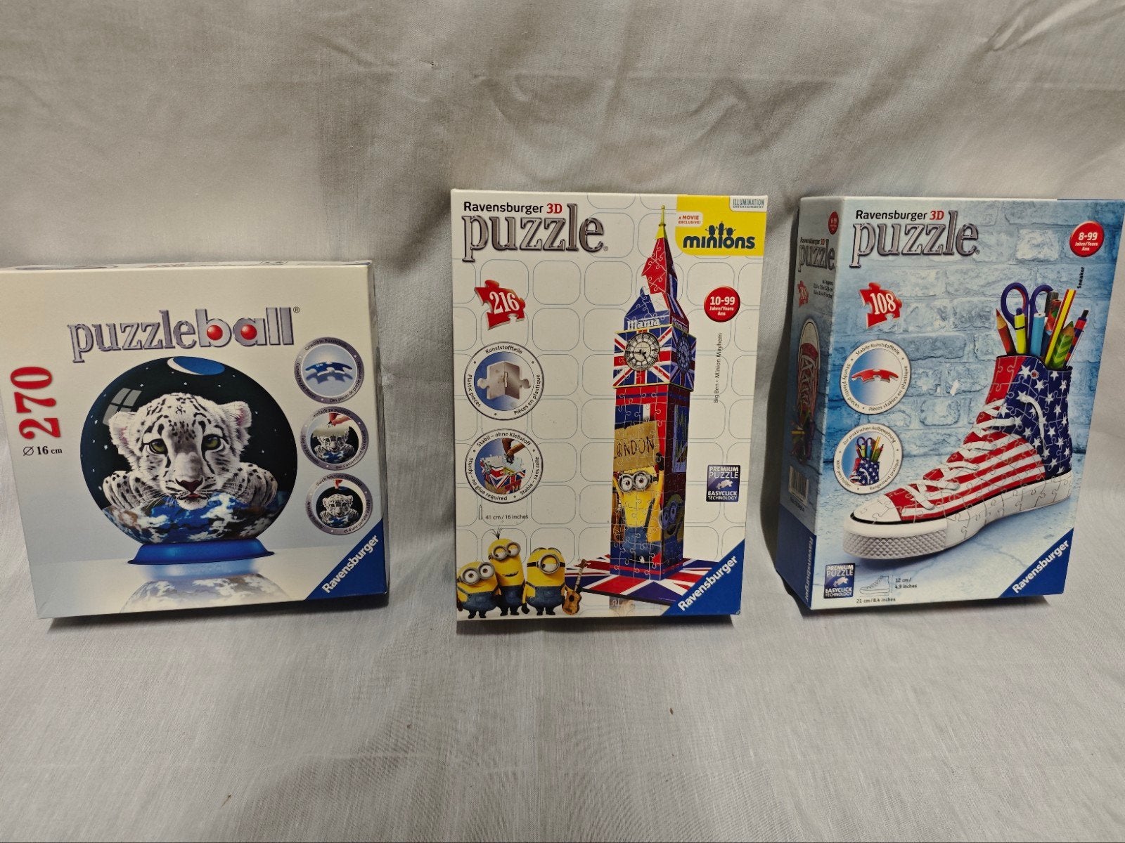 3 Ravensburger 3D Puzzels - Per stuk of als set, Ophalen