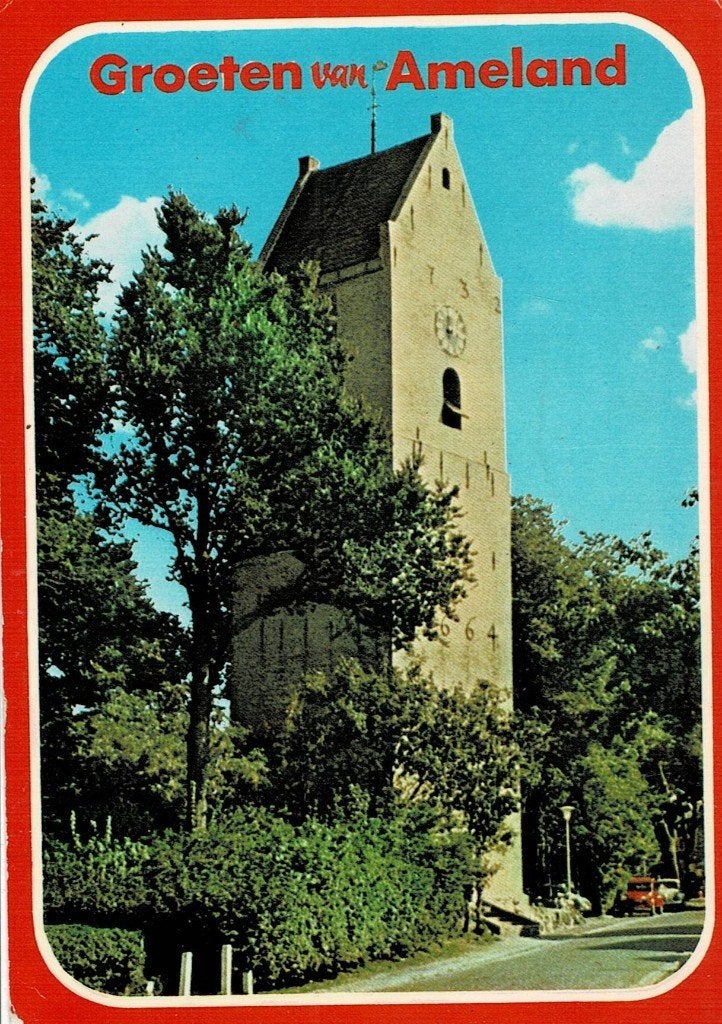 Ameland, Kerk, Ophalen of Verzenden, 1960 tot 1980, Gelopen, Friesland