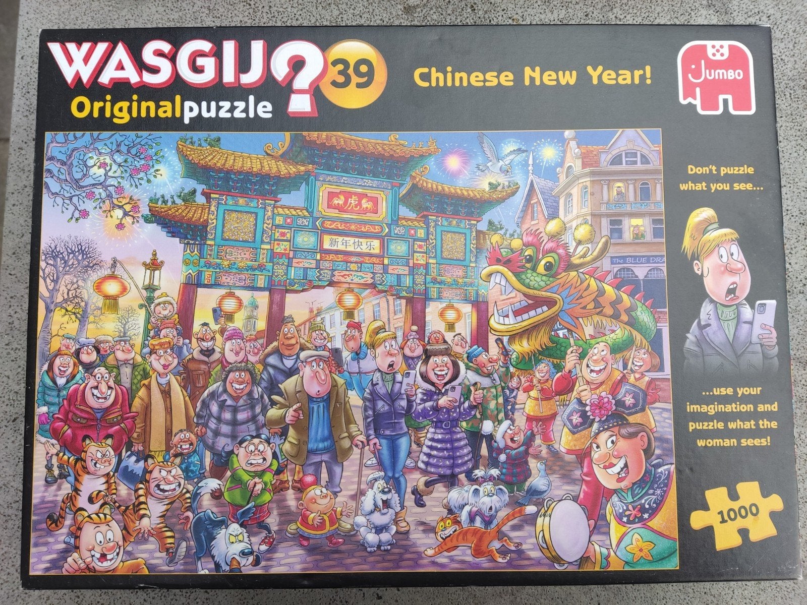 Wasgij Original 39 Chinese New Year! 1000 stukjes puzzel, Ophalen, 500 t/m 1500 stukjes, Zo goed als nieuw, Legpuzzel