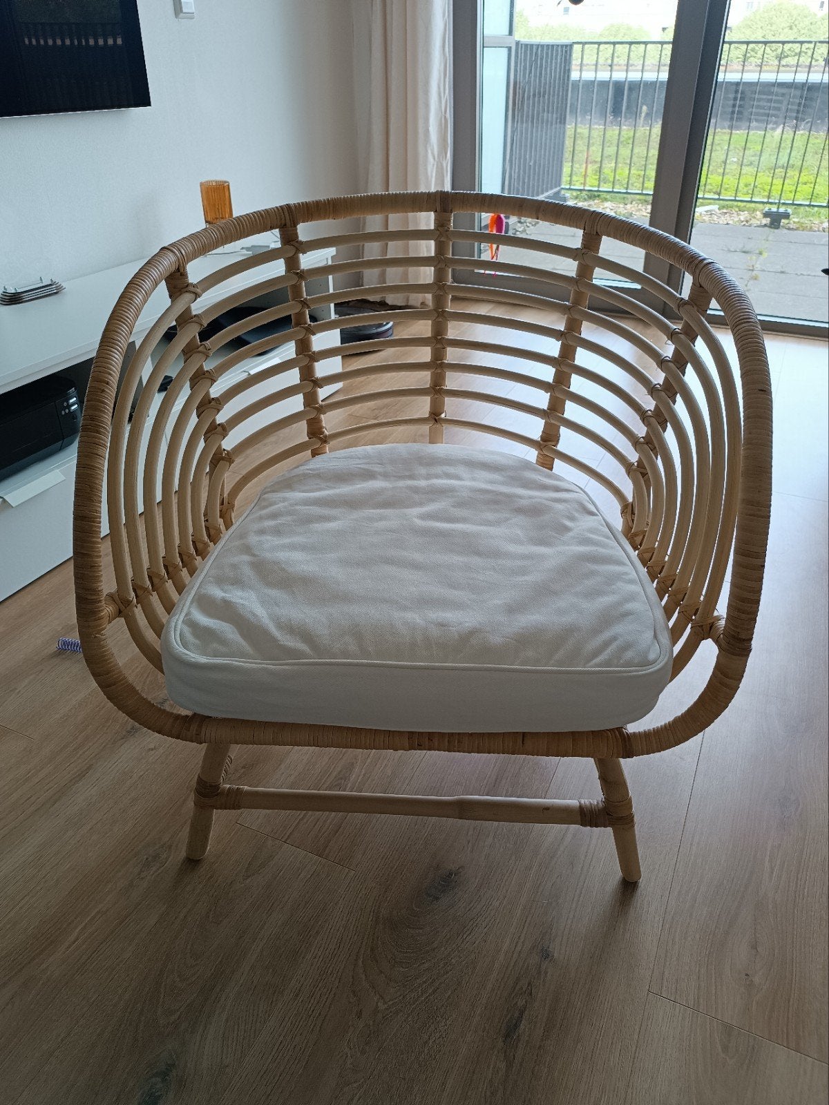 IKEA BUSKBO armchair, Huis en Inrichting, Ophalen, Overige kleuren, Scandinavisch, Bohemian, Riet of Rotan