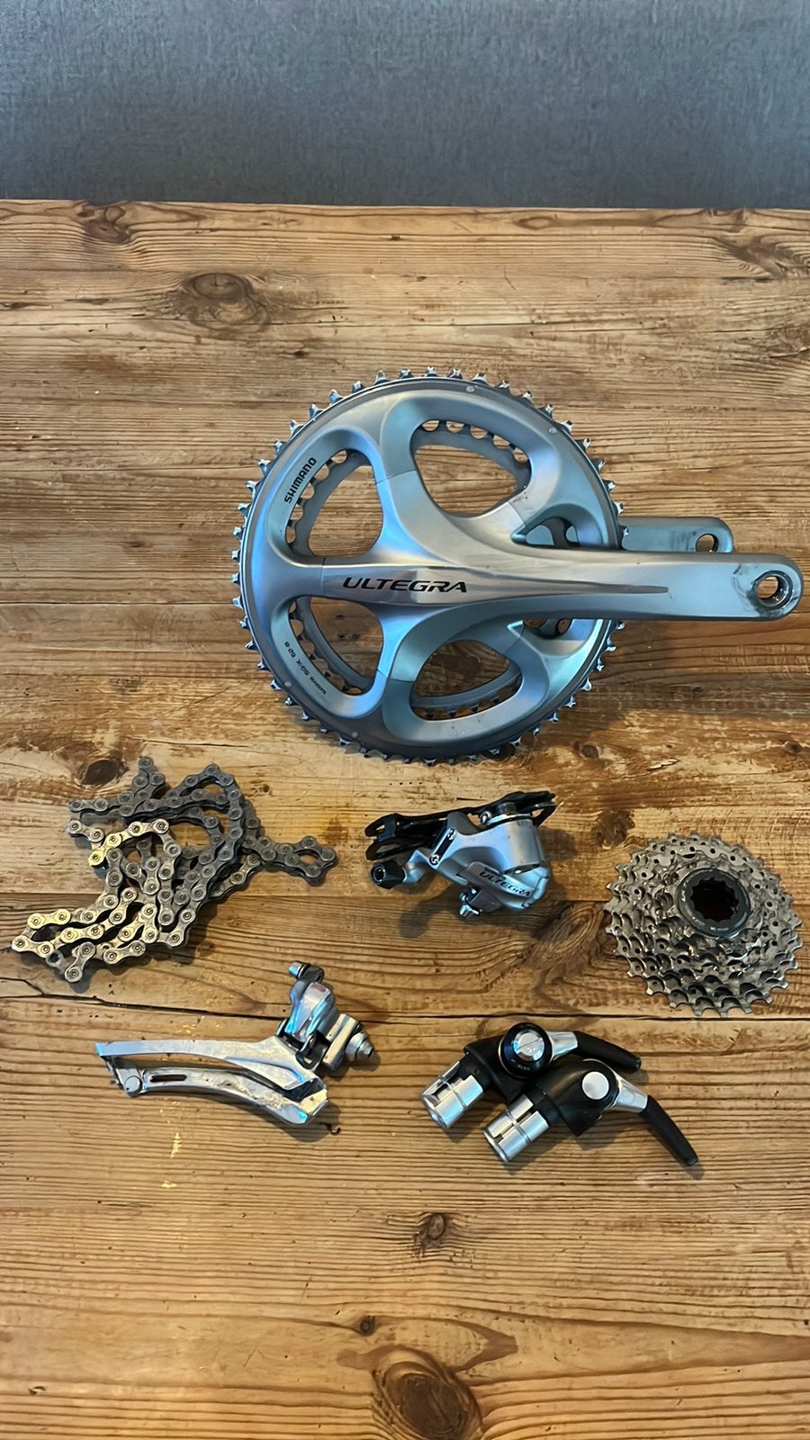 Shimano Ultegra tt groepset tijdrit tijdritfiets 10s, Fietsen en Brommers, Fietsonderdelen, Ophalen of Verzenden, Zo goed als nieuw