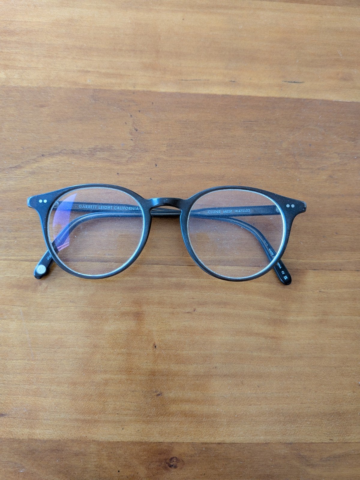 Garrett Leight California Bril. Sterkte -2.5L -3.75R, Gebruikt, Zwart, Bril, Ophalen