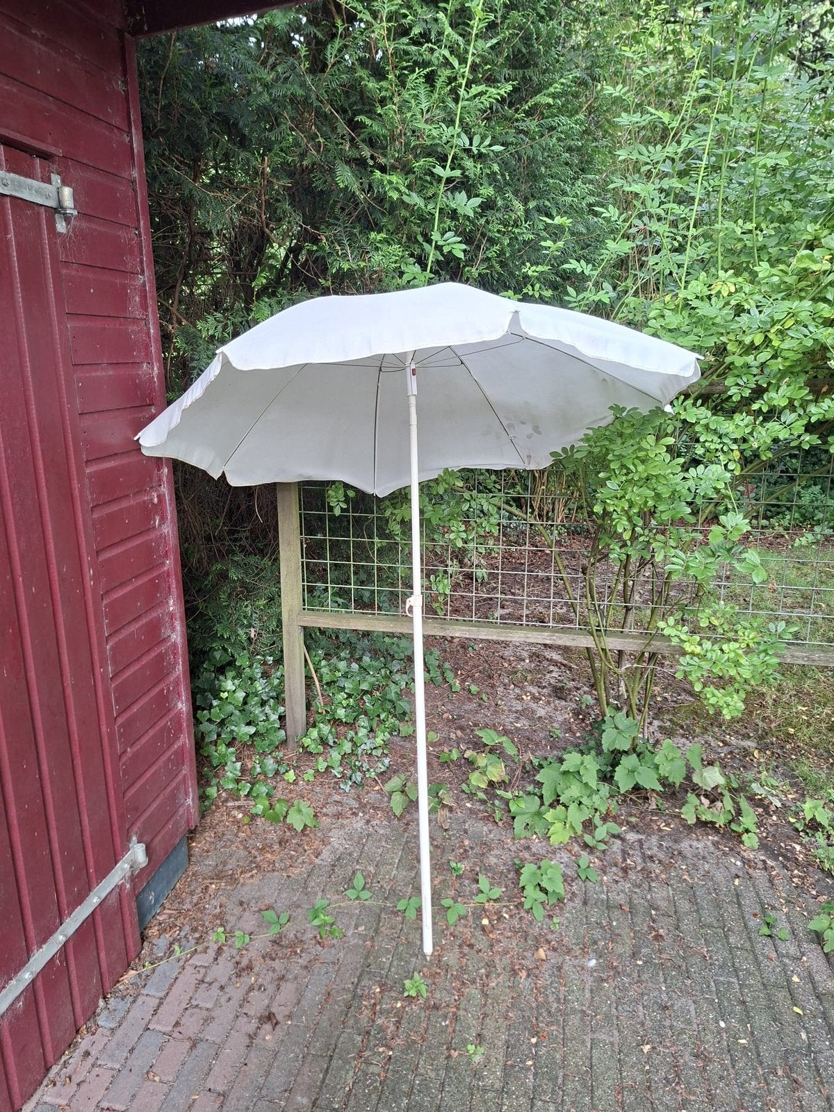 Laatste kans! Parasol wit, Ophalen, Gebruikt, 1 tot 2 meter