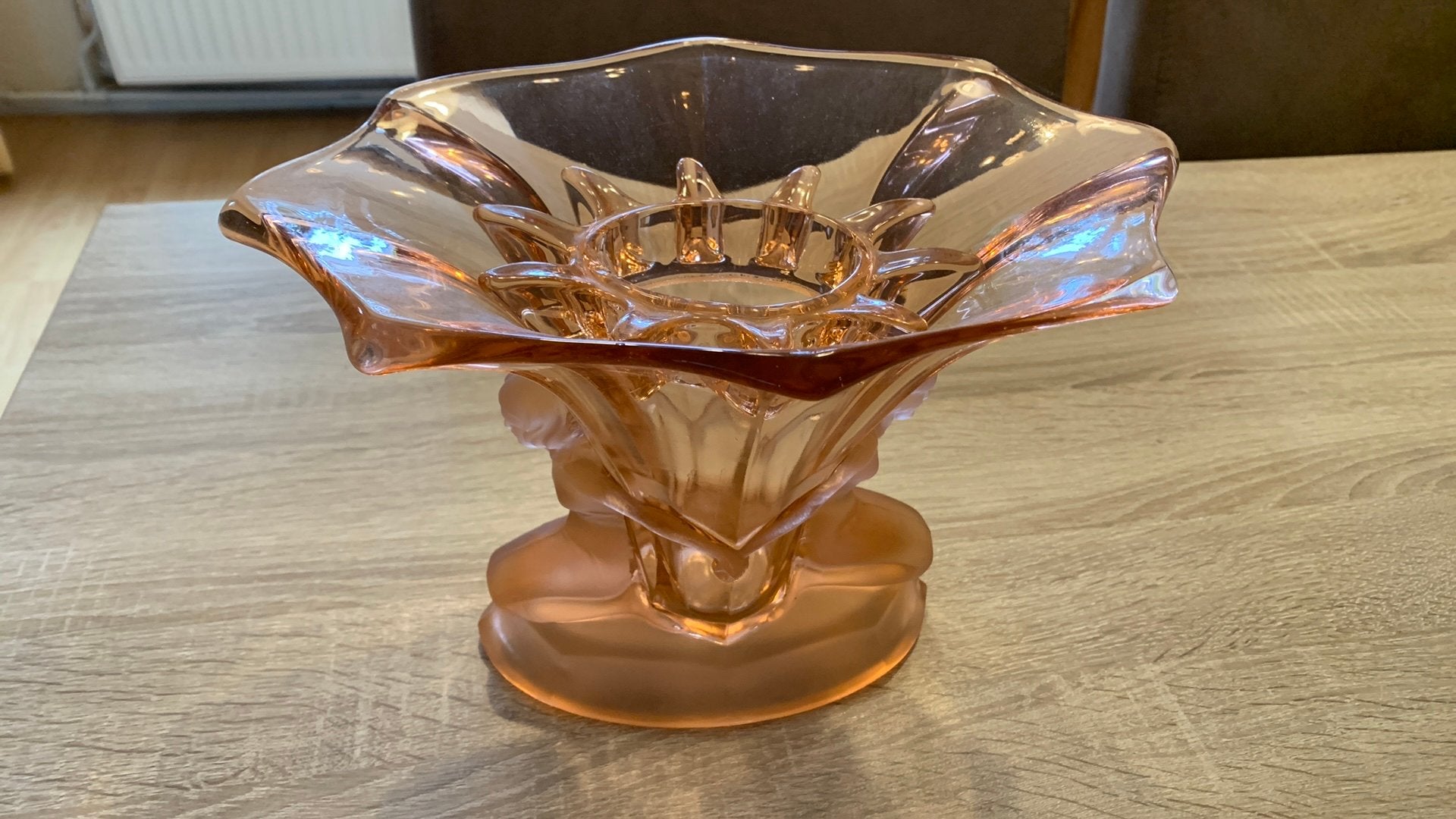 Art deco vaas Walter en Sohne. Roze ., Antiek en Kunst, Ophalen