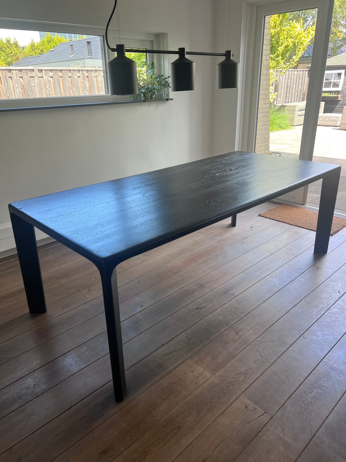 Design eettafel Artisan massief eiken 220x100, Huis en Inrichting, Tafels | Eettafels, Gebruikt, 100 tot 150 cm, 200 cm of meer
