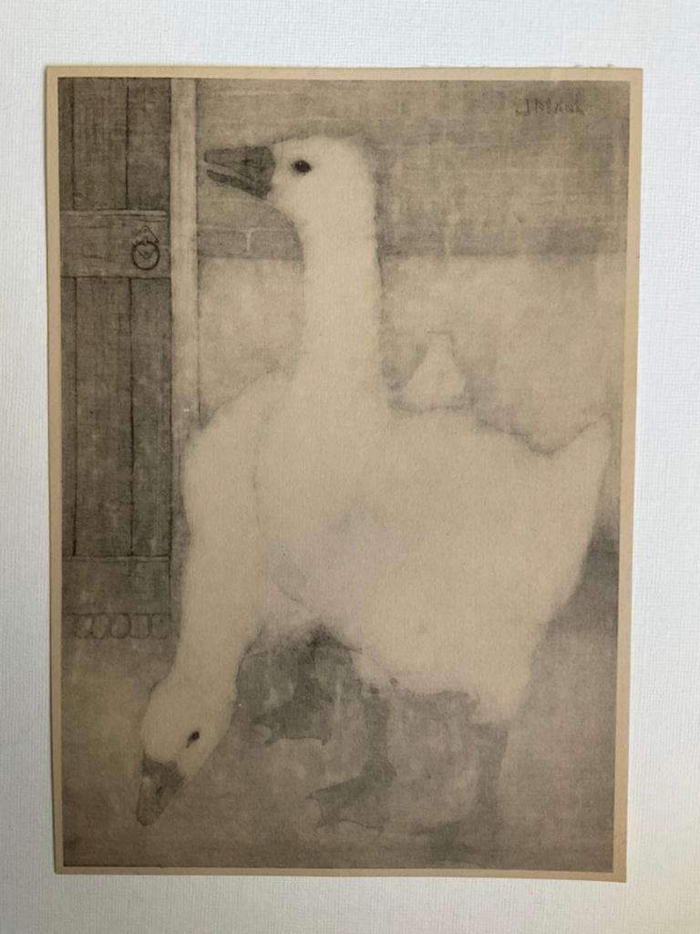 Jan mankes, 2 ganzen, Antiek en Kunst, Kunst | Etsen en Gravures, Ophalen of Verzenden