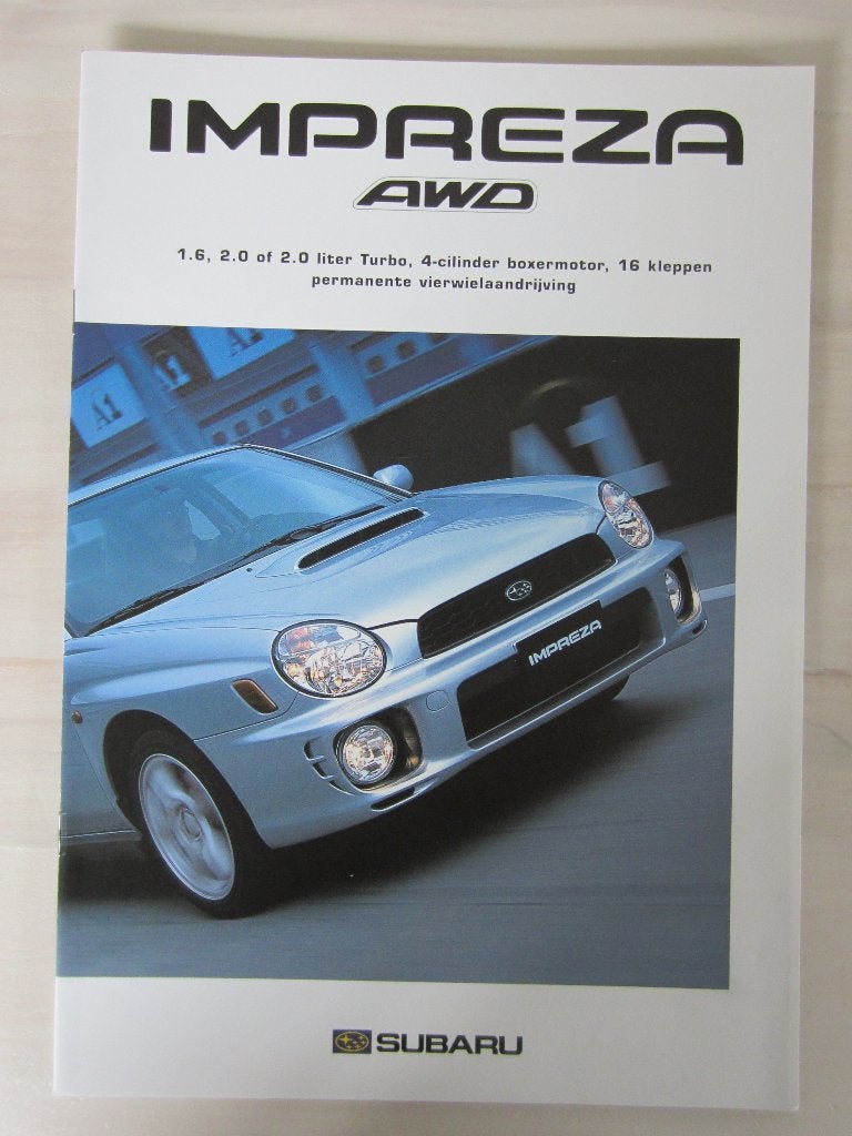 Brochure Subaru Impreza (NL) 2000-2003, Boeken, Ophalen of Verzenden, Zo goed als nieuw, Overige merken
