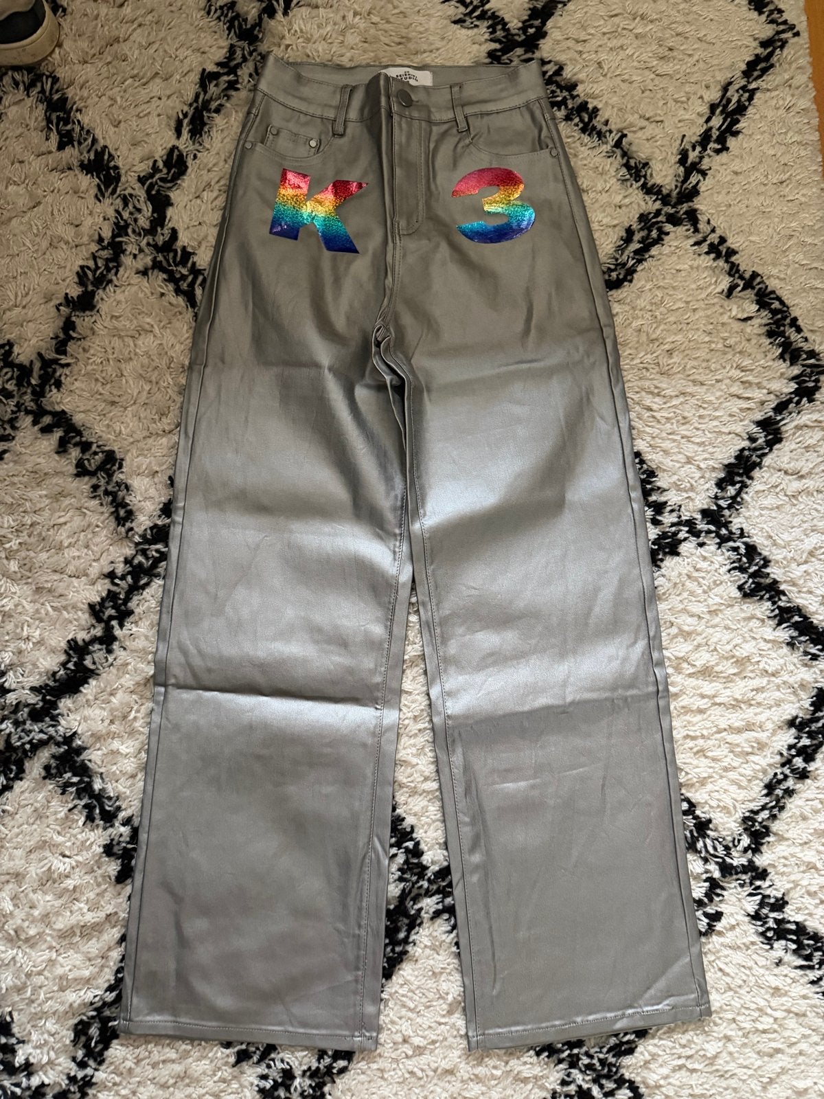 K3 Broek met opgedrukt logo, Ophalen of Verzenden, Gedragen, Grijs, Lang