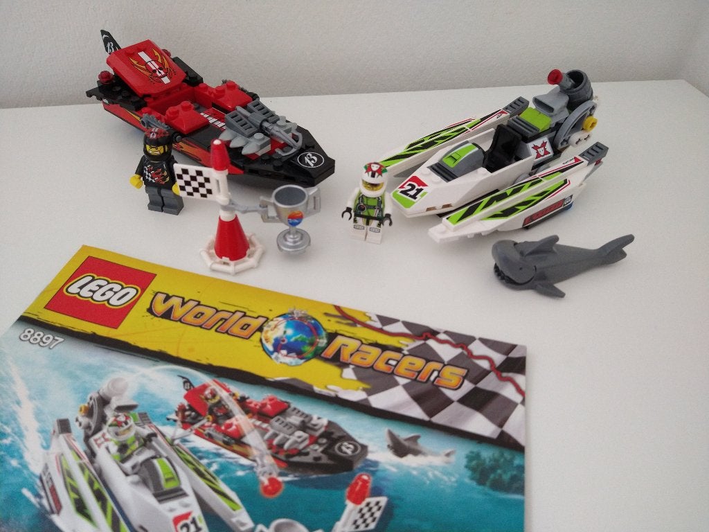 Lego World City Racers 8897 2 grote Speedboten Speed boat, Compleet, City, Lego, Ophalen of Verzenden