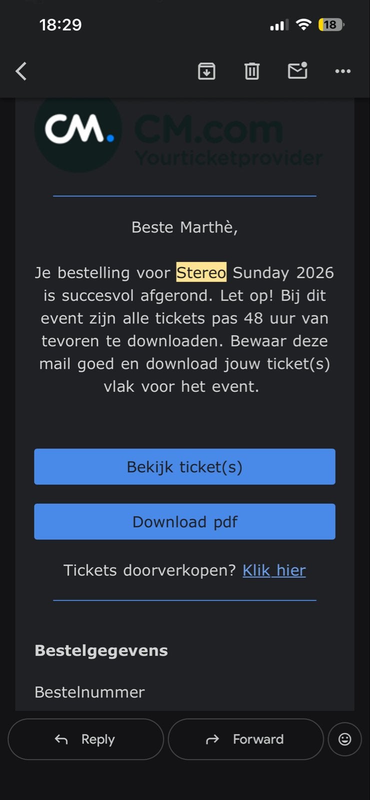 2 Stereo sunday kaartjes, 4 juli,, Tickets en Kaartjes, Twee personen