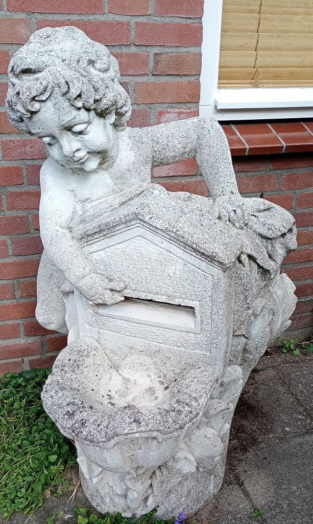 Gratis beeld voor buiten, Tuin en Terras, Ophalen, Gebruikt, Beton, Engelenbeeld