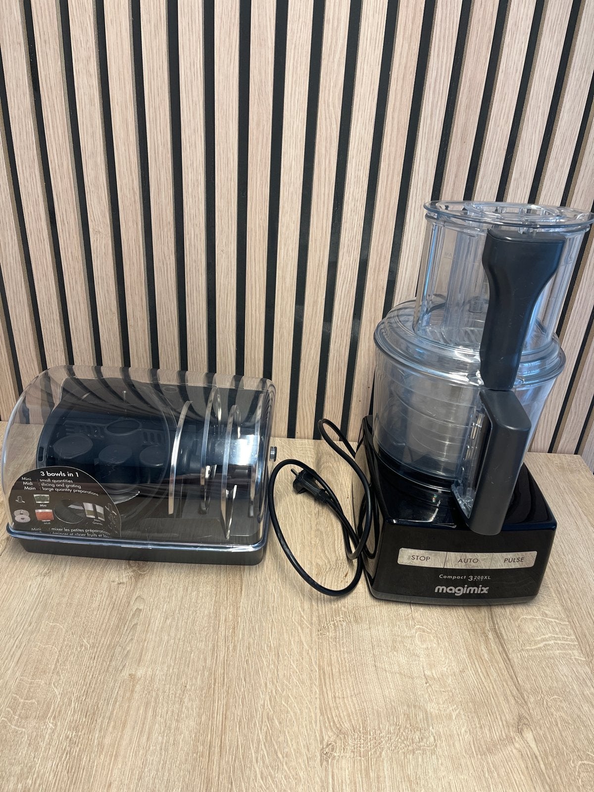 Magimix Compact 3200XL Food Processor – Complete Set, 2 tot 3 liter, Ophalen, Gebruikt, 3 snelheden of meer