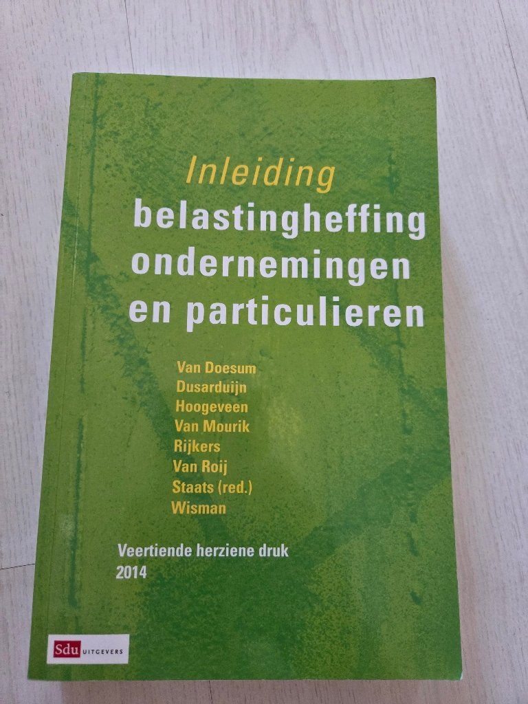 Inleiding belastingheffing ondernemingen en particulieren, Ophalen, Zo goed als nieuw, Economie en Marketing