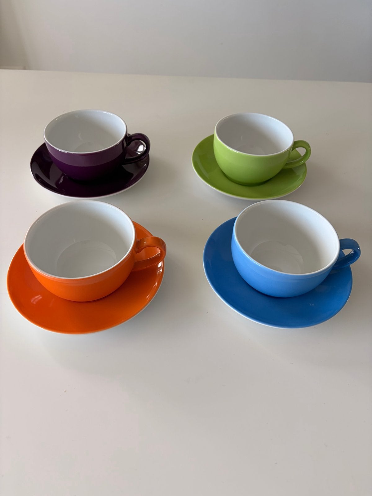 4x Dibbern Schönwald Germany - coffe kop en schotel, Overige merken, Ophalen of Verzenden, Zo goed als nieuw, Modern