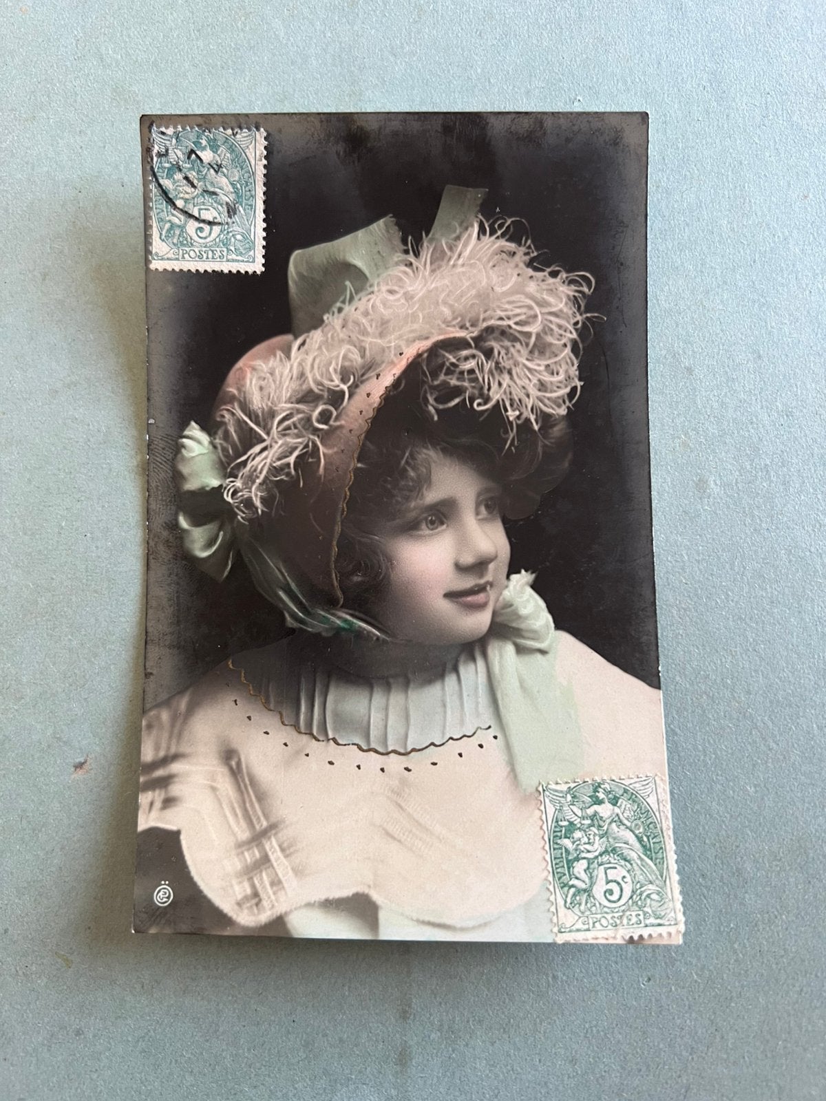 3-2-1907 Meisje met hoed, Ophalen of Verzenden, Voor 1920, Gelopen, Kinderen