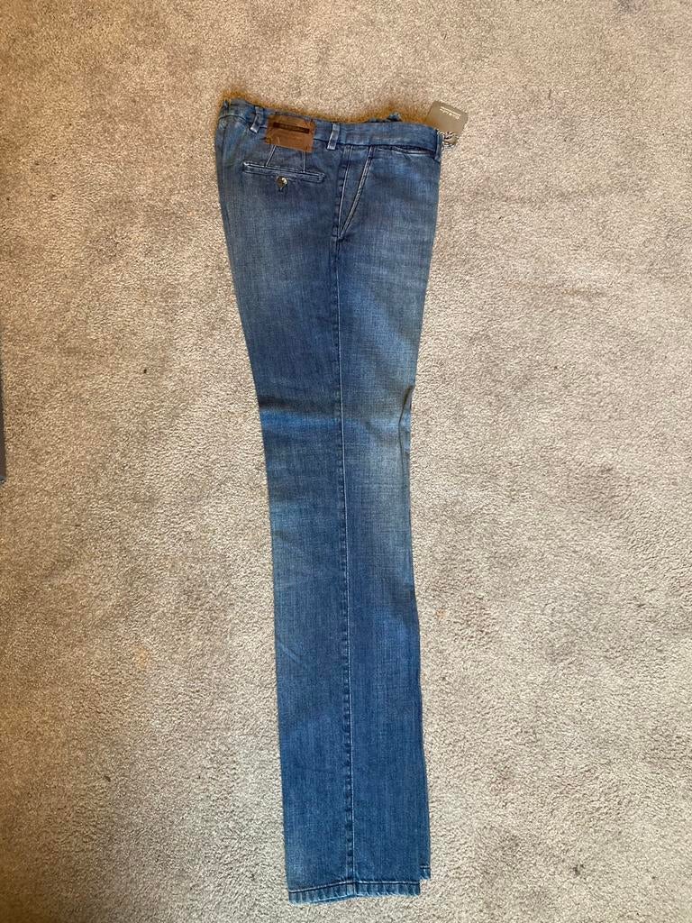 Zomerjeans katoen linnen mt 44, Ophalen of Verzenden, Nieuw, Maat 46 (S) of kleiner, Blauw