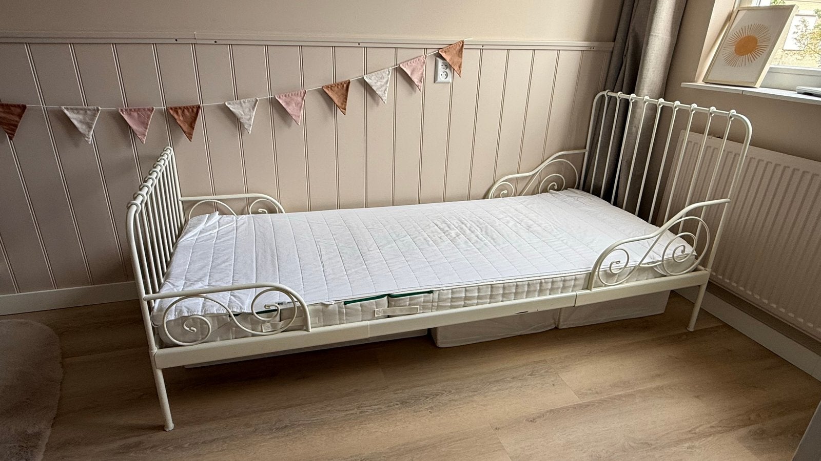 IKEA Minnen uitschuifbed met matras en extra's, Gebruikt, 70 tot 85 cm, Minder dan 140 cm, Ophalen