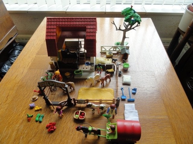 Playmobil Pony Ranch + Huifkar, Verzenden, Zo goed als nieuw