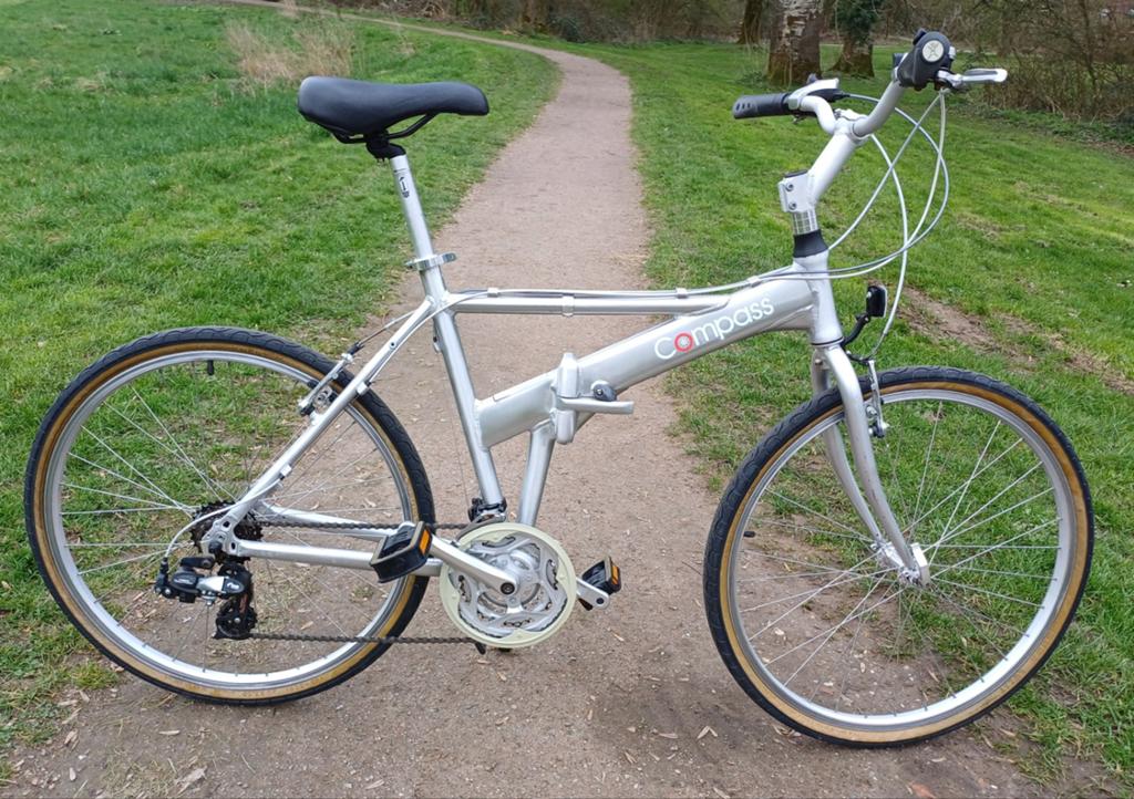 Mooie Compass vouwfiets, Fietsen en Brommers, Fietsen | Vouwfietsen, Gebruikt, Overige merken, 20 inch of meer, Totaal opvouwbaar