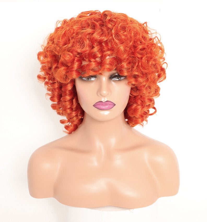 Oranje Krullen Pruik Haar Vrouwen Dames Haren Haarstuk, Sieraden, Tassen en Uiterlijk, Uiterlijk | Haarverzorging, Verzenden, Nieuw
