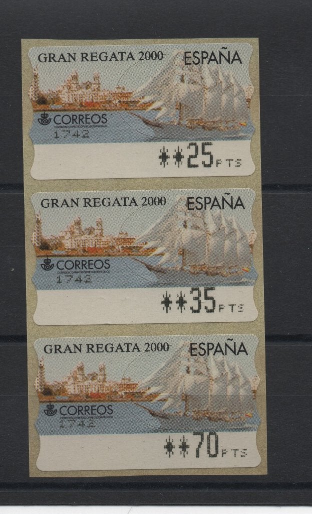 Automaatzegel Mi nr 41, Zeilschip 3 strip postfris, Verzenden, Postfris