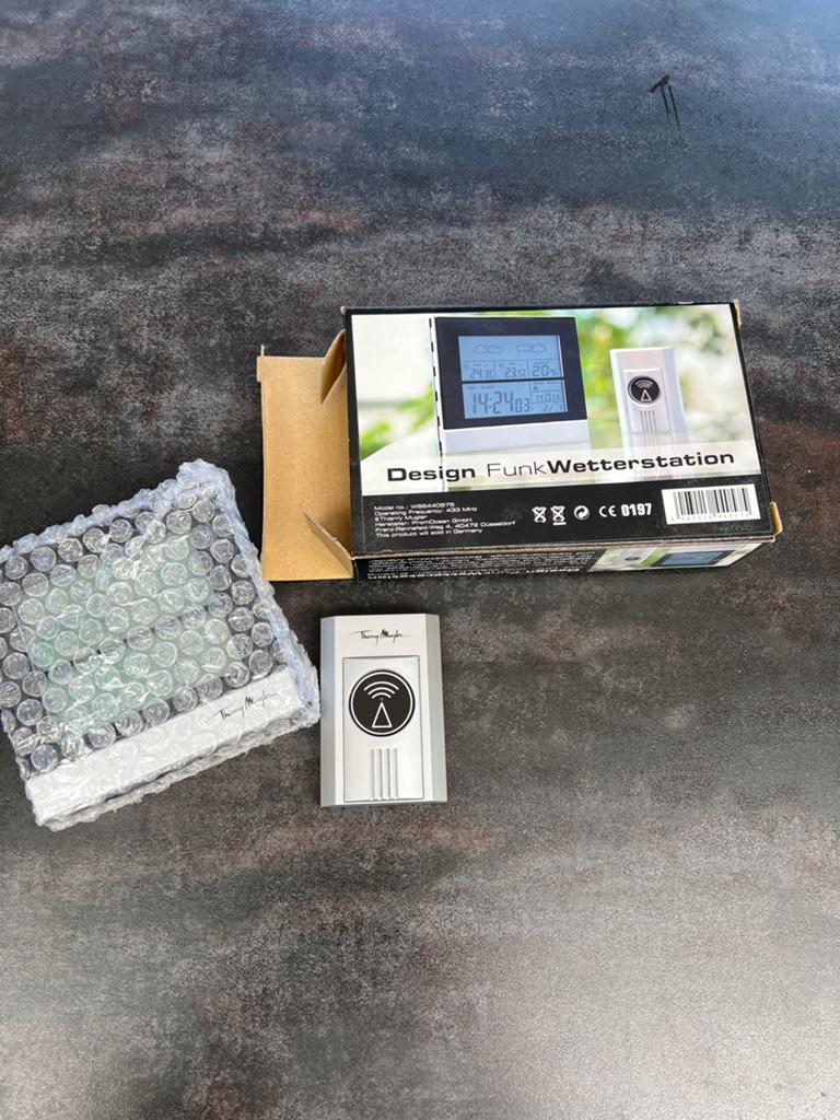 Design Funk Weerstation met Buitensensor, Audio, Tv en Foto, Weerstations en Barometers, Ophalen, Nieuw, Weerstation