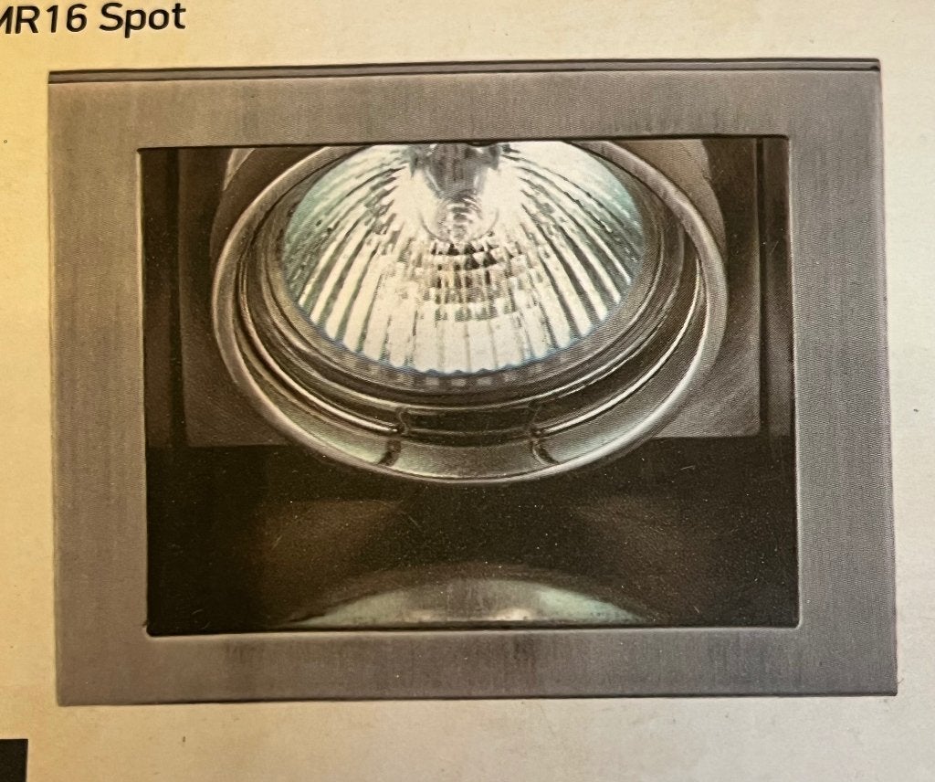 Inbouw spot vierkant rvs look MR16 gu10 of 12V, Ophalen, Geschikt voor plafondmontage, Overige merken, Nieuw