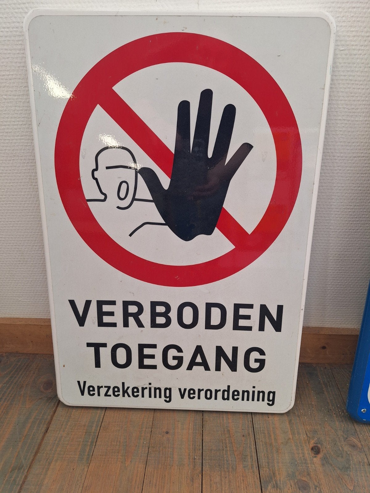 Verboden toegang stalen bord., Ophalen, Gebruikt, N.v.t., N.v.t.