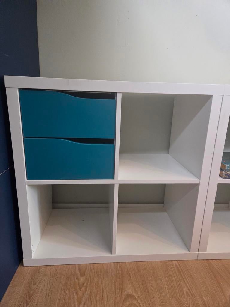 IKEA KALLAX kast met lades - Wit (2 stuks), Ophalen, Zo goed als nieuw