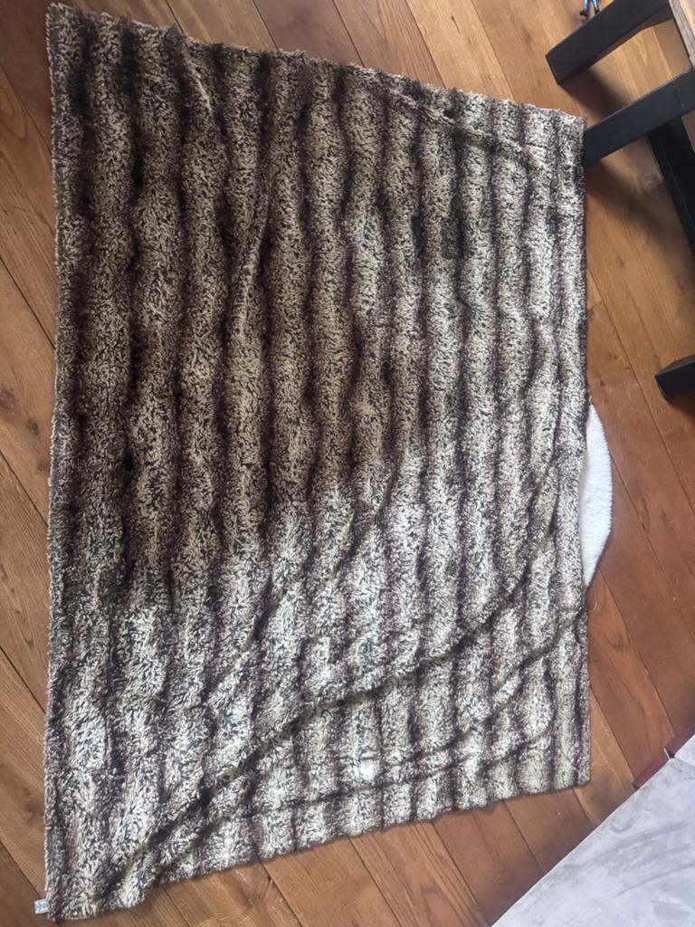Riviera Maison Faux Bont Plaid - Zo Goed als Nieuw, Ophalen of Verzenden, Zo goed als nieuw, Bruin, Rechthoekig