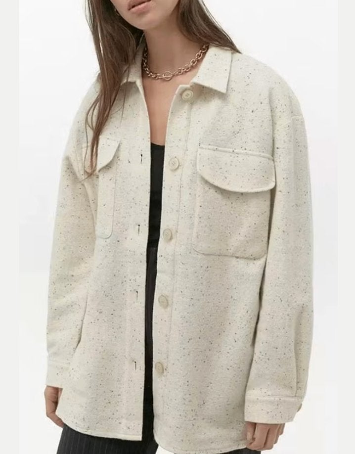 leuk blouse jasje / overshirt boiled wool Gestuz mt 36, Verzenden, Gedragen, Maat 36 (S), Overige kleuren
