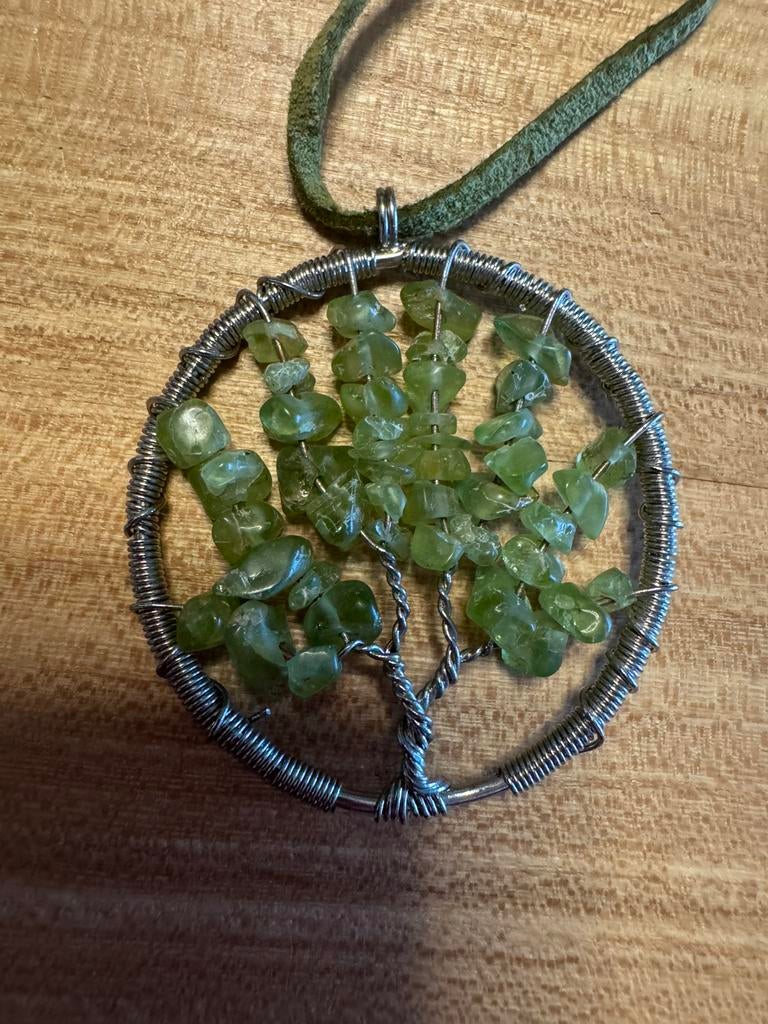 Levensboom / Tree of Life hanger ketting, Overige materialen, Ophalen of Verzenden, Zo goed als nieuw, Bloem of Plant