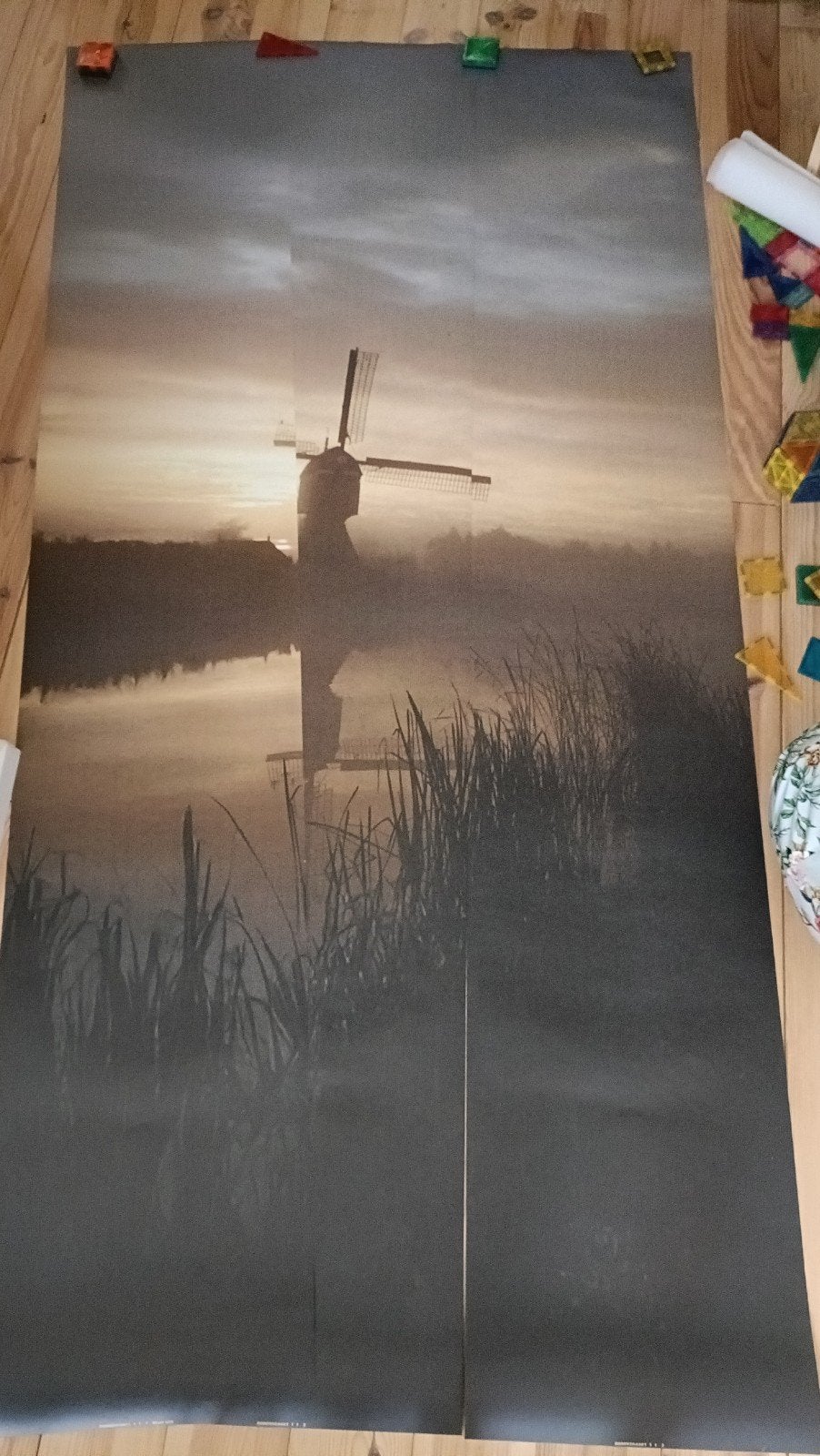 Behang, Molen 270x147, Ophalen of Verzenden