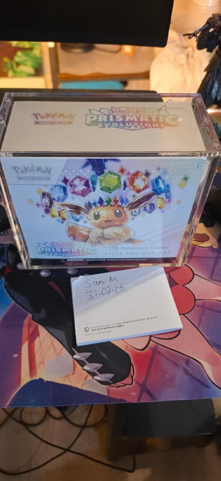 Prismatic Evolutions Pokémon Center ETB Mint + Acryl Case, Ophalen of Verzenden, Nieuw, Overige typen