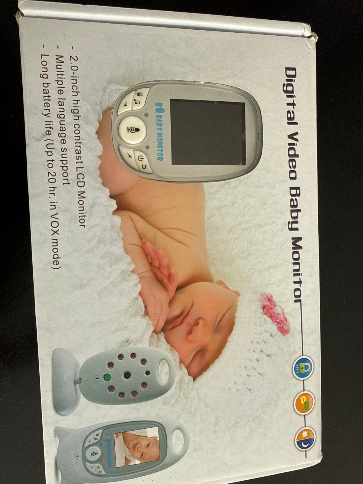 Digitale Video Babyfoon met 2.0-inch LCD Monitor, Kinderen en Baby's, Babyfoons, Ophalen of Verzenden, Nieuw, 100 tot 250 meter