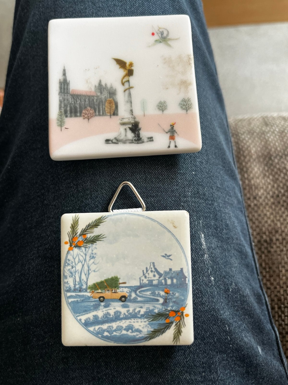 Storytiles Set van 2 minitegels, Huis en Inrichting, Woonaccessoires | Wanddecoraties, Steen/keramiek, Ophalen of Verzenden, Zo goed als nieuw