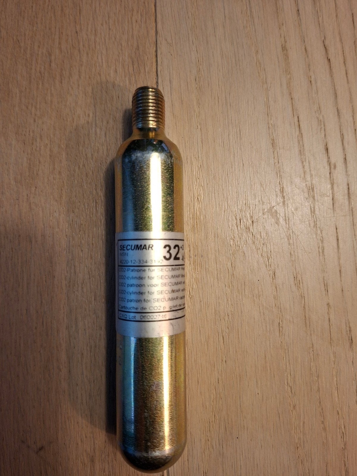32 gram CO2 patroon voor Secumar reddingvest, Verzenden, Zo goed als nieuw, Overige typen