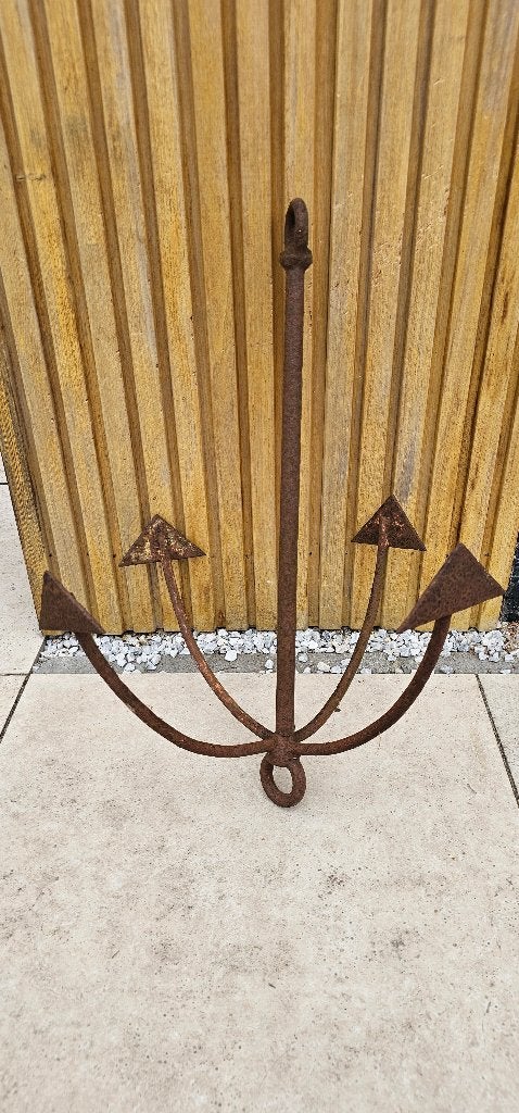 Anker, prachtig oud decoratief scheepsanker 63 cm hoog, Tuin en Terras, Ophalen, Gebruikt, Metaal, Overige typen