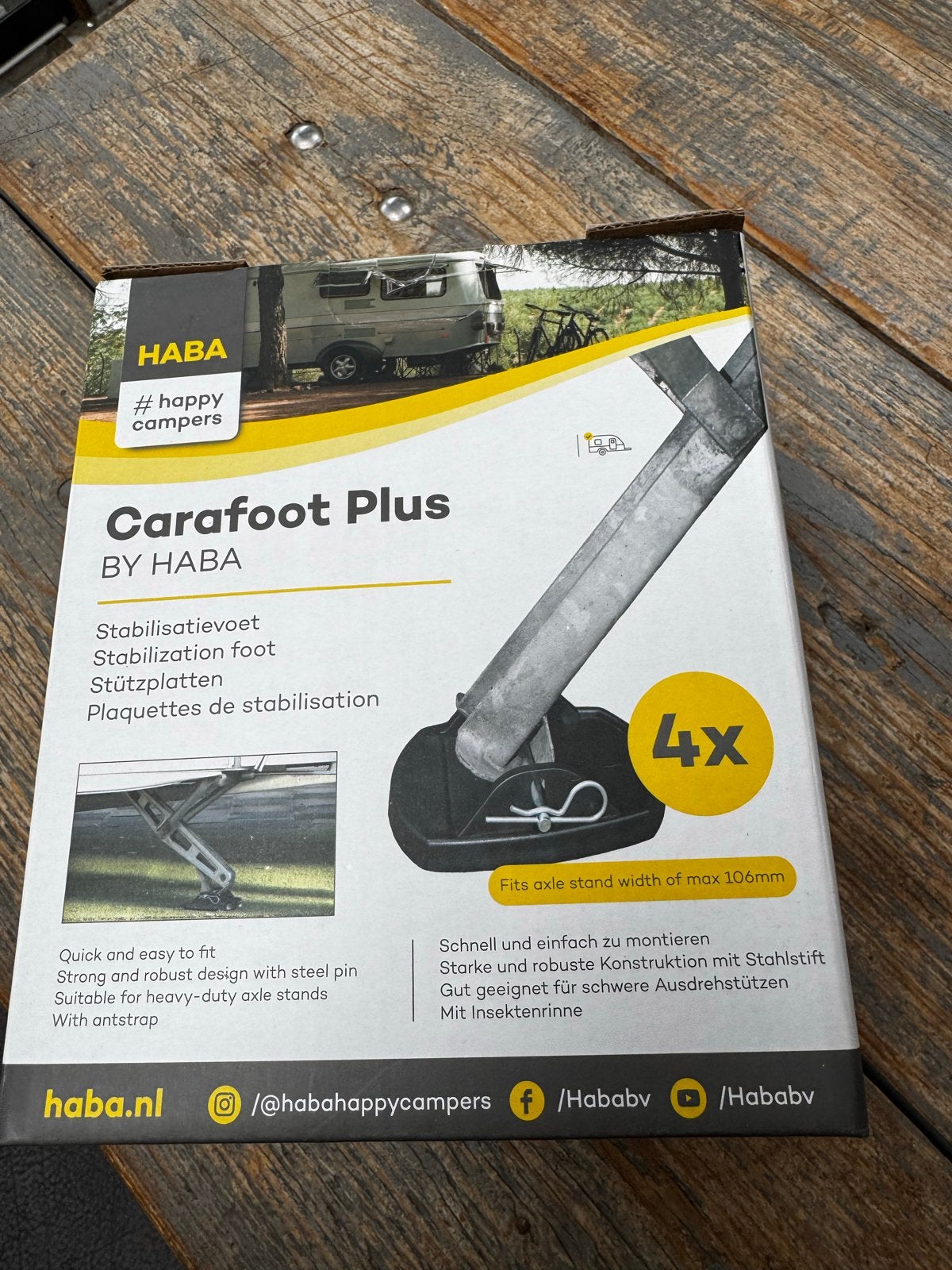 HABA Carafoot Plus Stabilisatievoeten voor Caravan (4 stuks), Ophalen of Verzenden, Nieuw