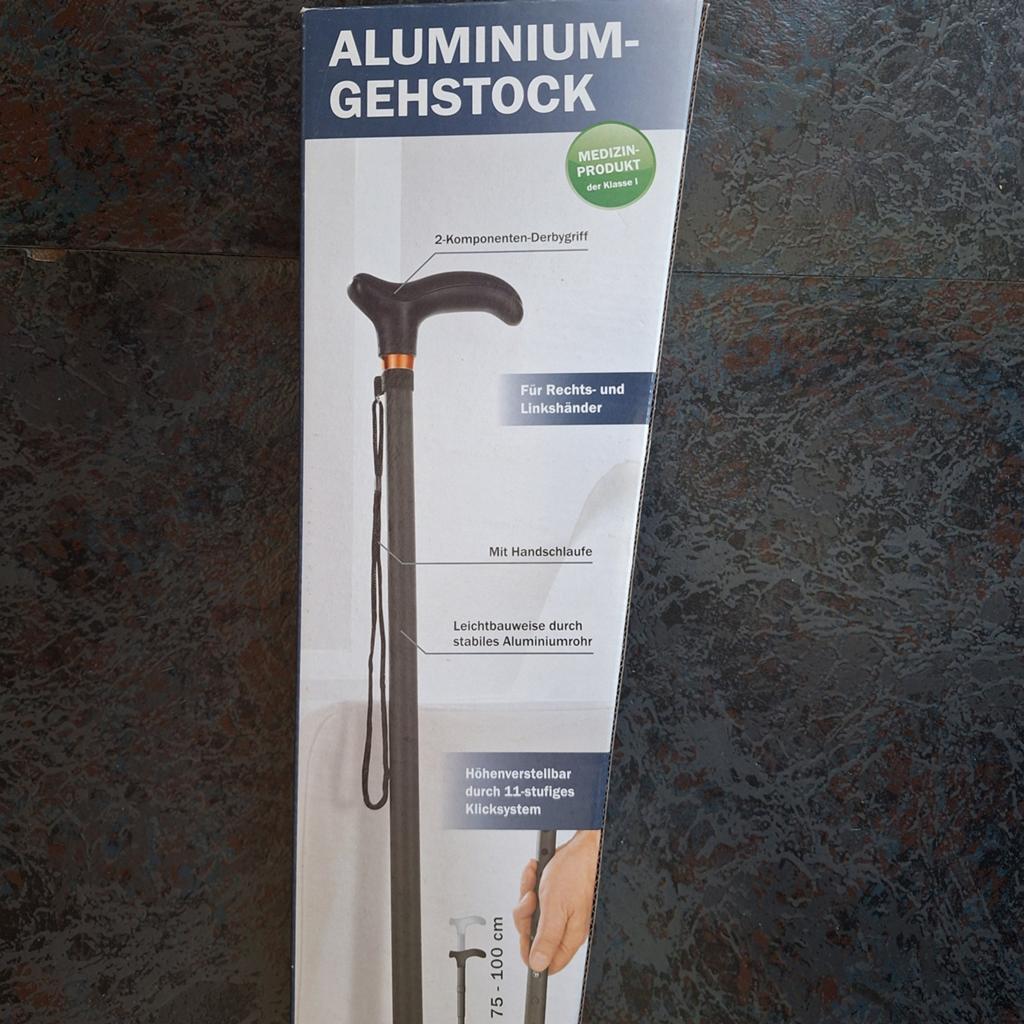 Aluminium wandelstok (nieuw in doos !), Diversen, Wandelstokken, Ophalen of Verzenden, Verstelbaar, Nieuw