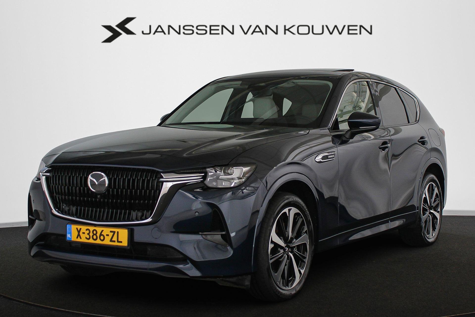 Mazda CX-60 2.5 e-SkyActiv PHEV Takumi Pano 360 Trekhaak Hea, Auto's, Automaat, Stof, Gebruikt, Euro 6