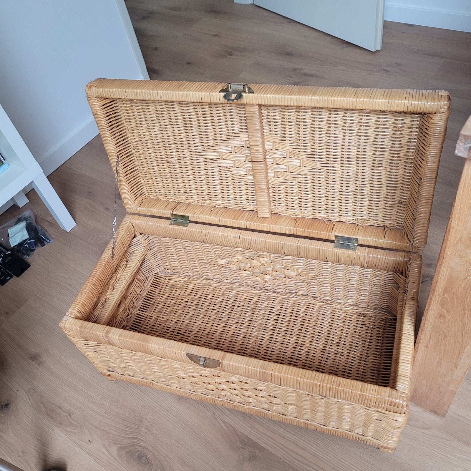 Rieten mand, Huis en Inrichting, Ophalen, Overige materialen, Minder dan 50 cm, 50 tot 100 cm