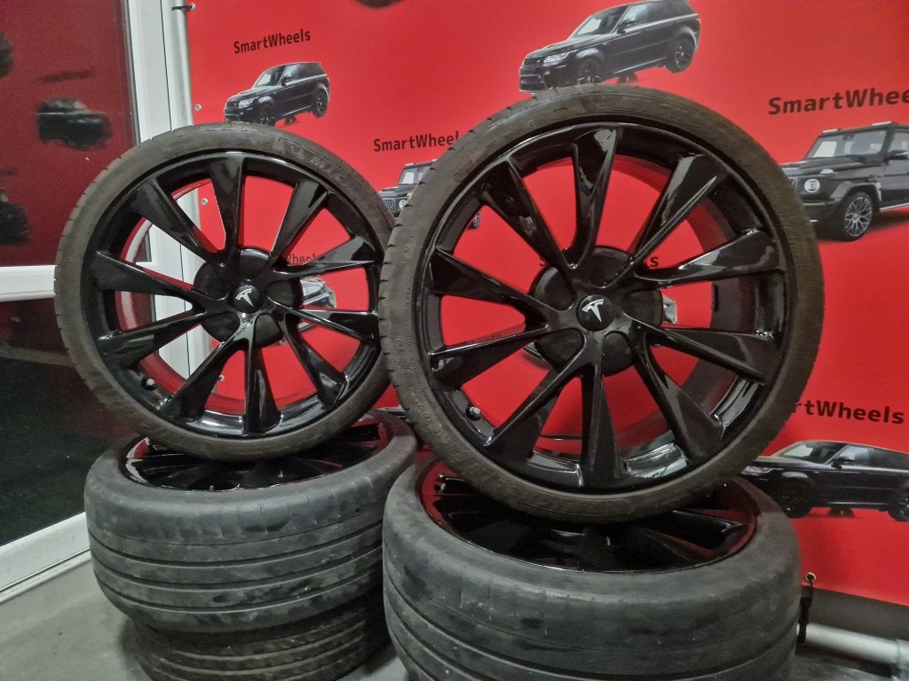 21 inch ORIGINEEL TESLA MODEL S TWIN TURBINE VELGEN BANDEN
