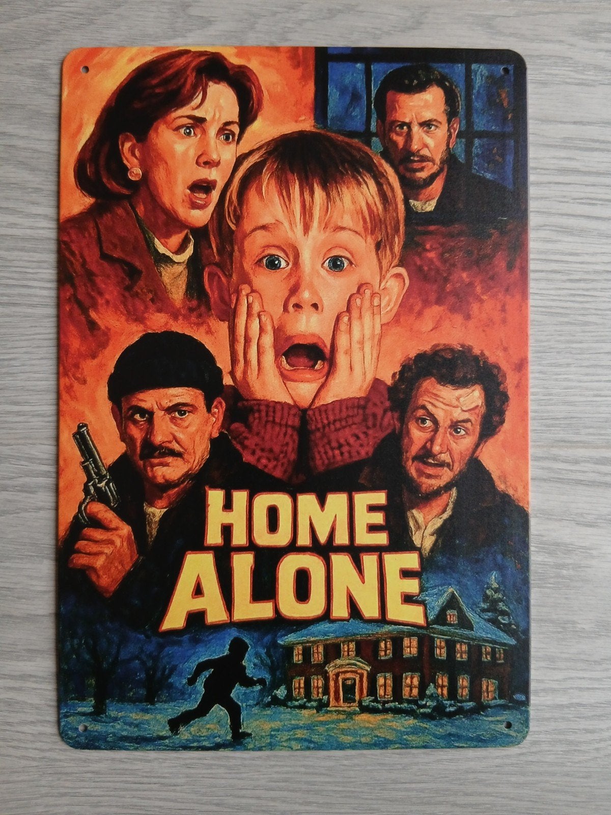 Home Alone 20x30 cm Metalen Reclamebord, Verzenden, Nieuw, Reclamebord