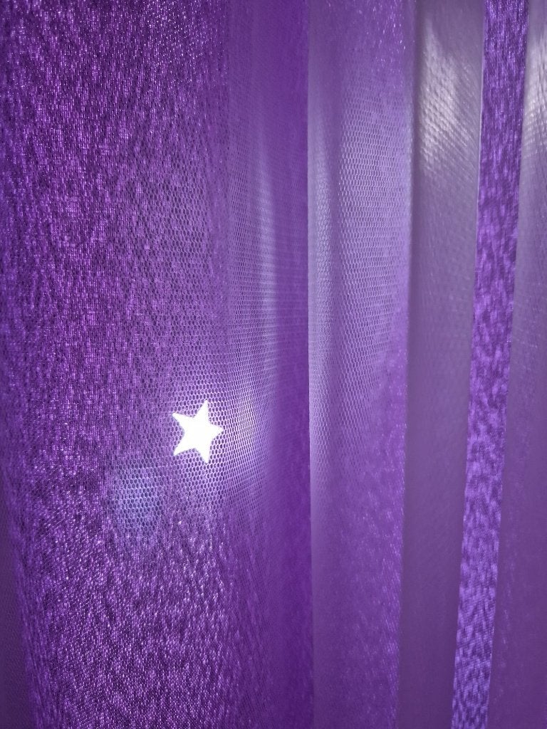 4x exclusieve lilakleur gordijnen met vitrage 200x250 cm, 200 cm, Overgordijn, Paars, Ophalen of Verzenden