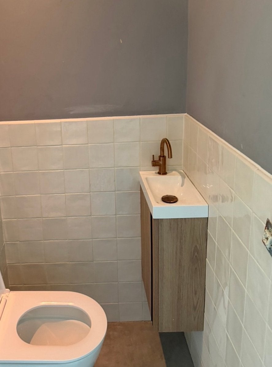 Zo goed als nieuw toiletkastje met wastafel, Ophalen, Minder dan 50 cm, Zo goed als nieuw, Minder dan 25 cm
