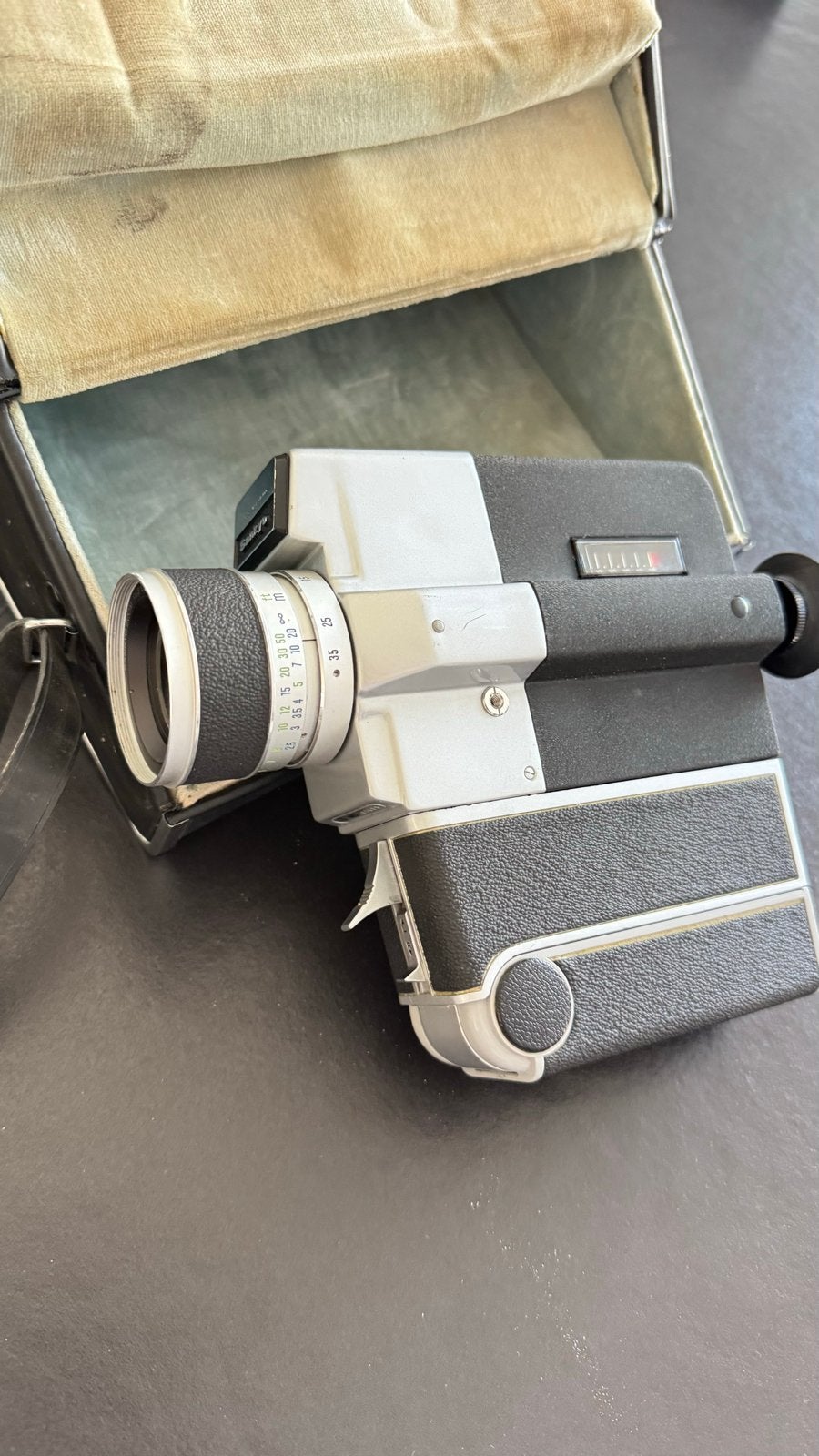 Vintage Sankyo Super CM 800 8mm filmcamera met tas, Ophalen of Verzenden, 8mm, Camera