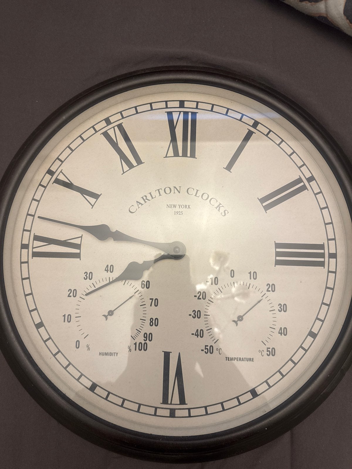 Carlton Clocks Wandklok met Thermometer en Hygrometer, Ophalen